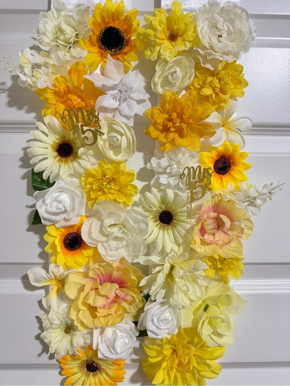 Quince floral sash/ Sunflower floral sash/lei